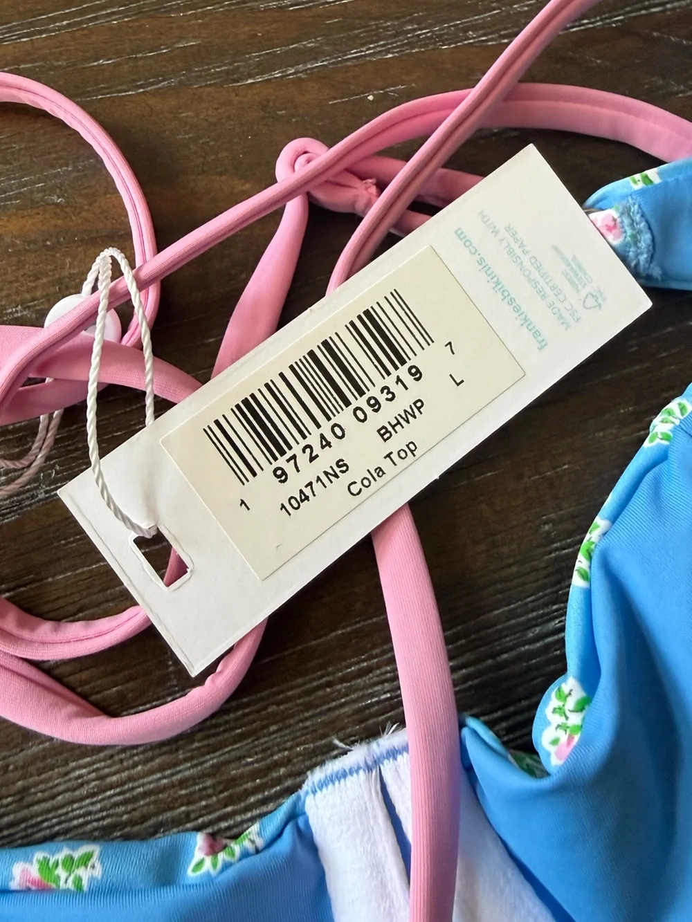 Frankie’s Bikinis Cola Underwire Balconette Bikini Top